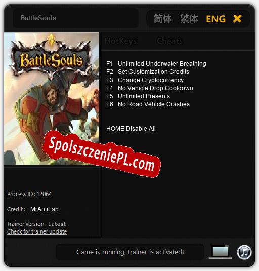 Treinador liberado para BattleSouls [v1.0.7]