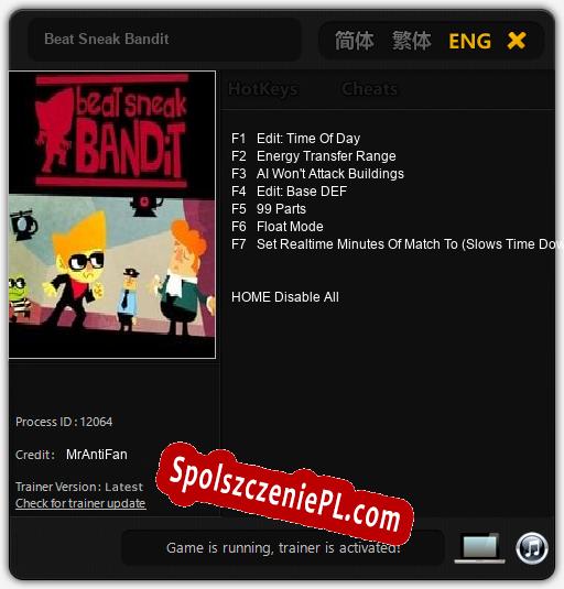 Beat Sneak Bandit: Cheats, Trainer +7 [MrAntiFan]