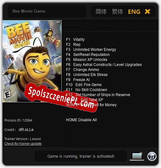 Bee Movie Game: Treinador (V1.0.60)