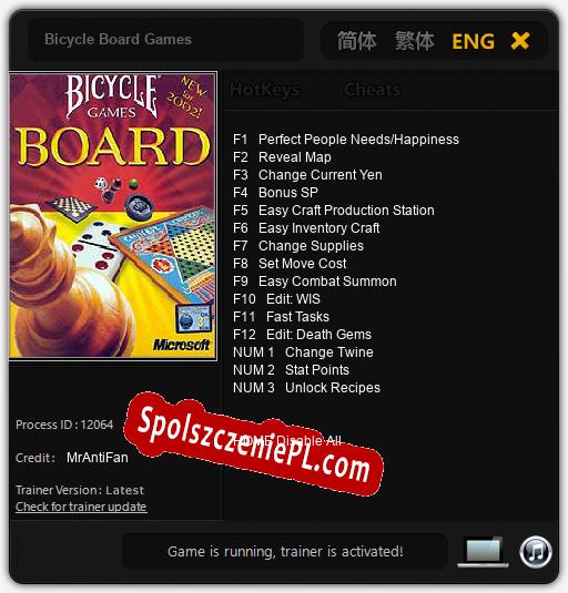 Bicycle Board Games: Cheats, Trainer +15 [MrAntiFan]