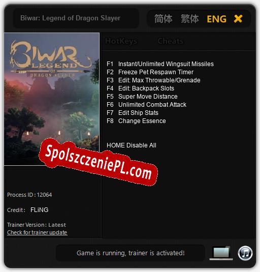 Biwar: Legend of Dragon Slayer: Trainer +8 [v1.3]