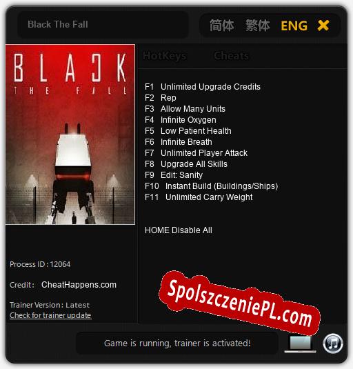 Black The Fall: Cheats, Trainer +11 [CheatHappens.com]