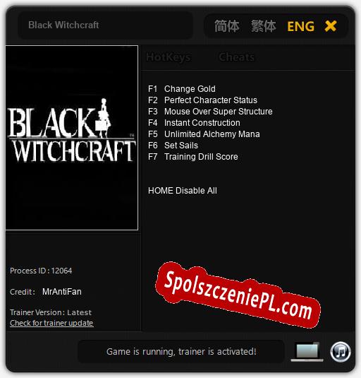 Treinador liberado para Black Witchcraft [v1.0.3]