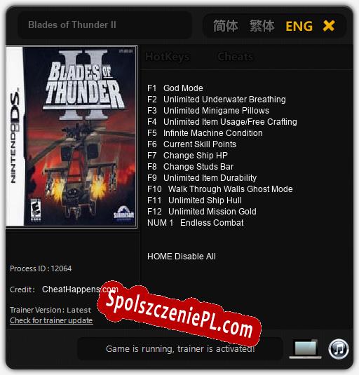 Blades of Thunder II: Cheats, Trainer +13 [CheatHappens.com]