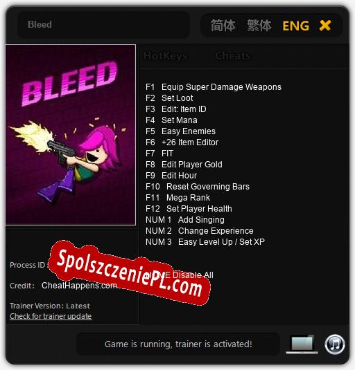 Bleed: Treinador (V1.0.83)