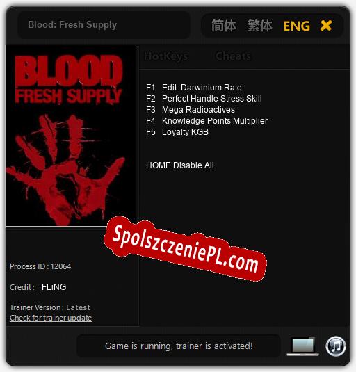 Blood: Fresh Supply: Treinador (V1.0.64)