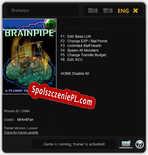 Brainpipe: Treinador (V1.0.25)