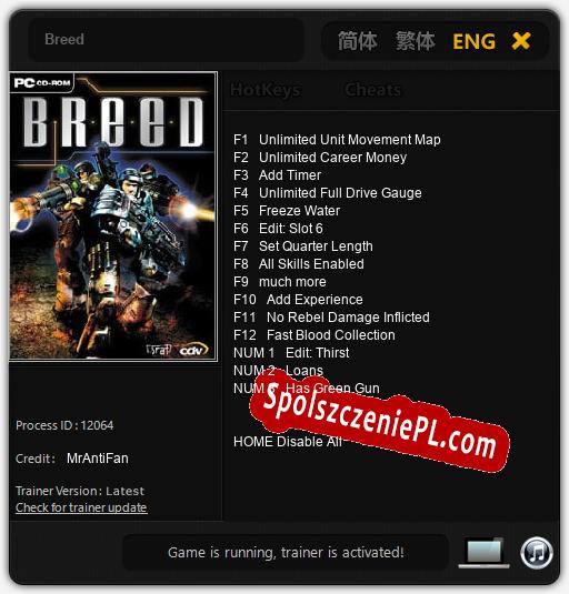 Treinador liberado para Breed [v1.0.7]