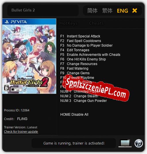 Treinador liberado para Bullet Girls 2 [v1.0.1]