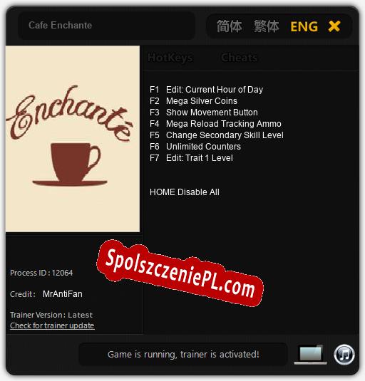 Cafe Enchante: Cheats, Trainer +7 [MrAntiFan]