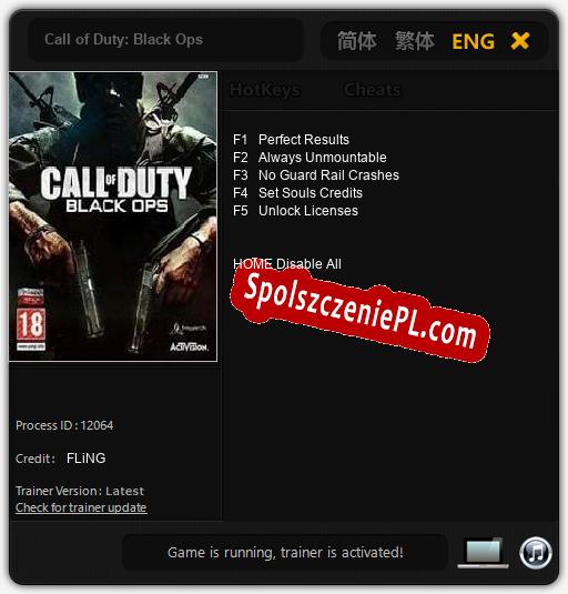 Call of Duty: Black Ops: Cheats, Trainer +5 [FLiNG]