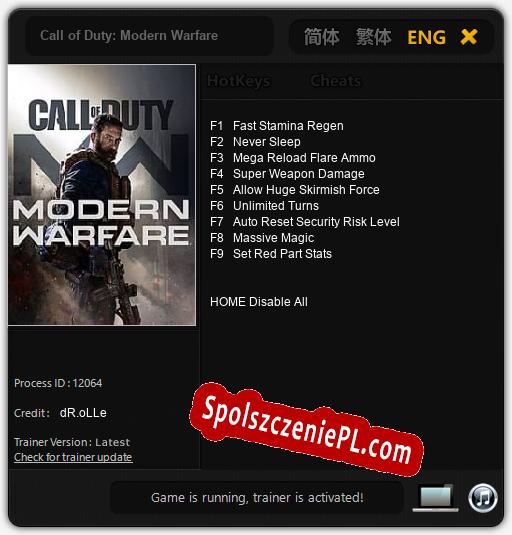 Call of Duty: Modern Warfare: Treinador (V1.0.62)