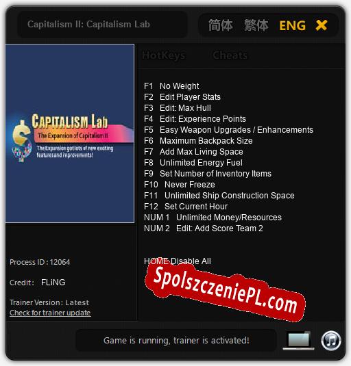 Capitalism II: Capitalism Lab: Cheats, Trainer +14 [FLiNG]