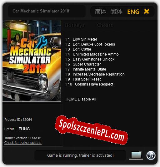 Car Mechanic Simulator 2018: Cheats, Trainer +10 [FLiNG]