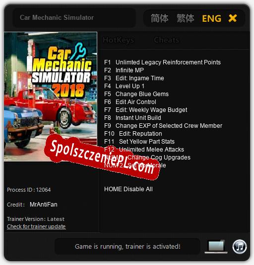 Car Mechanic Simulator: Cheats, Trainer +14 [MrAntiFan]