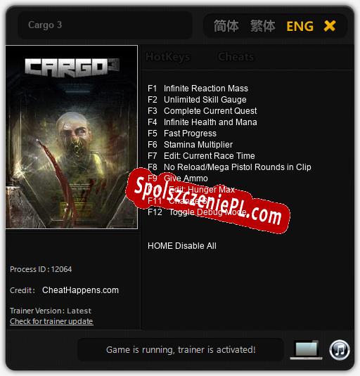 Cargo 3: Cheats, Trainer +12 [CheatHappens.com]