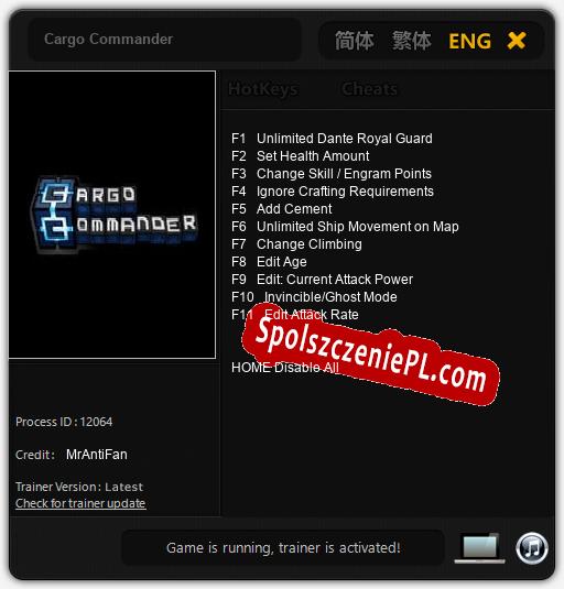 Cargo Commander: Cheats, Trainer +11 [MrAntiFan]