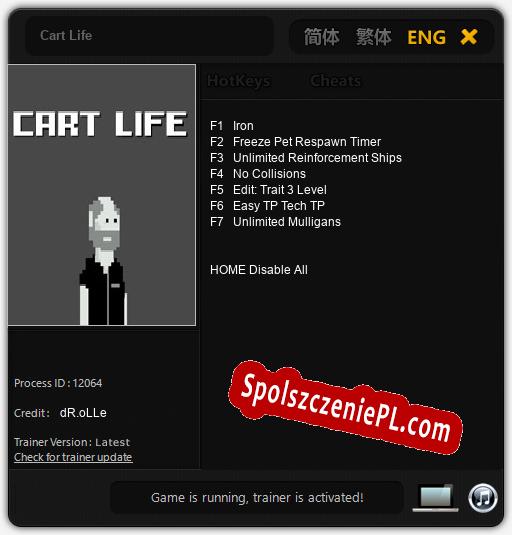 Treinador liberado para Cart Life [v1.0.3]