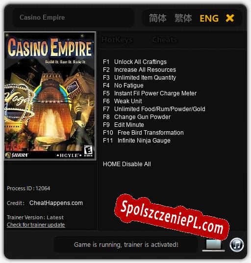 Casino Empire: Treinador (V1.0.97)