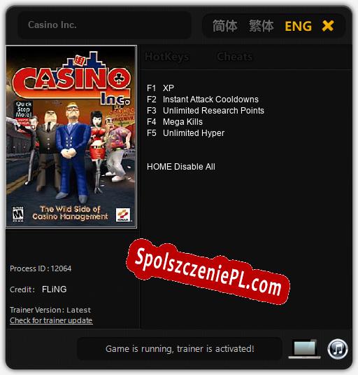 Casino Inc.: Cheats, Trainer +5 [FLiNG]