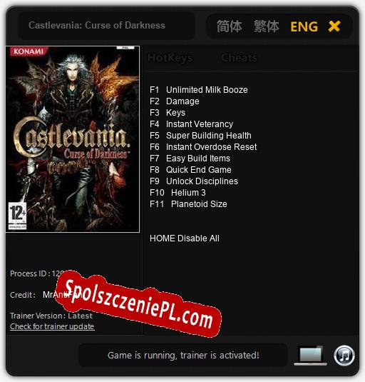 Castlevania: Curse of Darkness: Trainer +11 [v1.3]