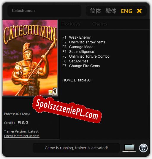 Catechumen: Trainer +7 [v1.2]