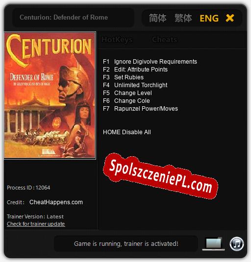 Centurion: Defender of Rome: Treinador (V1.0.15)