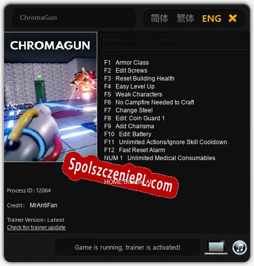 ChromaGun: Treinador (V1.0.9)