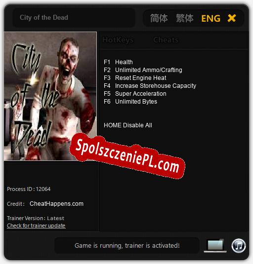 City of the Dead: Cheats, Trainer +6 [CheatHappens.com]