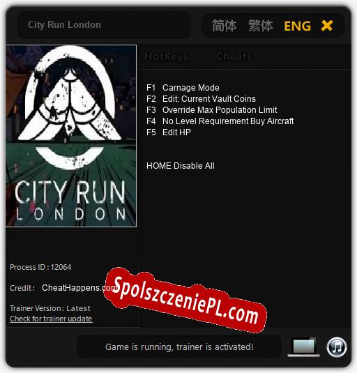 City Run London: Trainer +5 [v1.1]