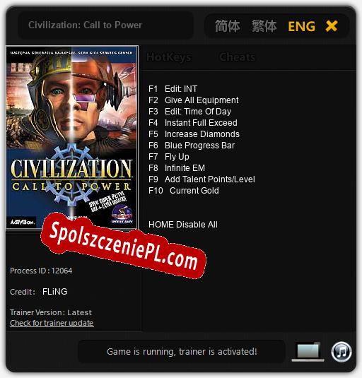 Civilization: Call to Power: Cheats, Trainer +10 [FLiNG]