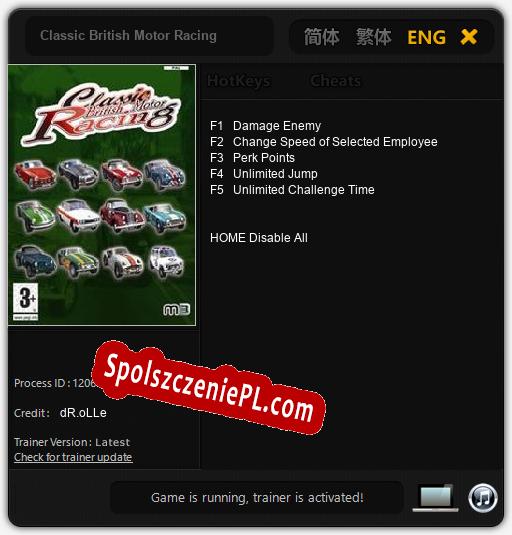 Classic British Motor Racing: Trainer +5 [v1.8]