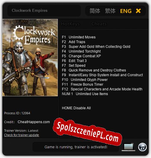 Clockwork Empires: Treinador (V1.0.95)