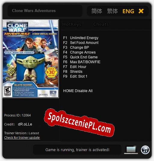 Clone Wars Adventures: Trainer +9 [v1.4]