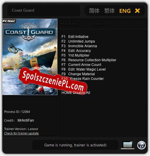 Coast Guard: Trainer +10 [v1.8]