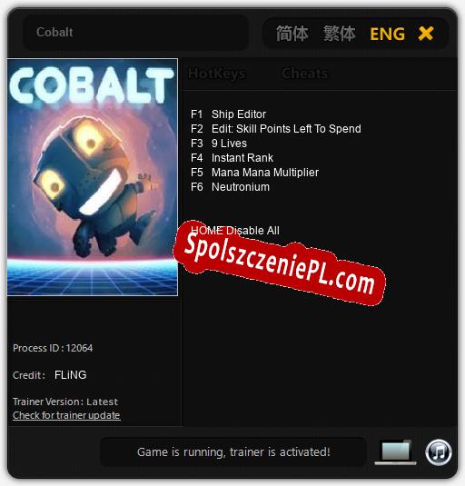 Cobalt: Trainer +6 [v1.2]