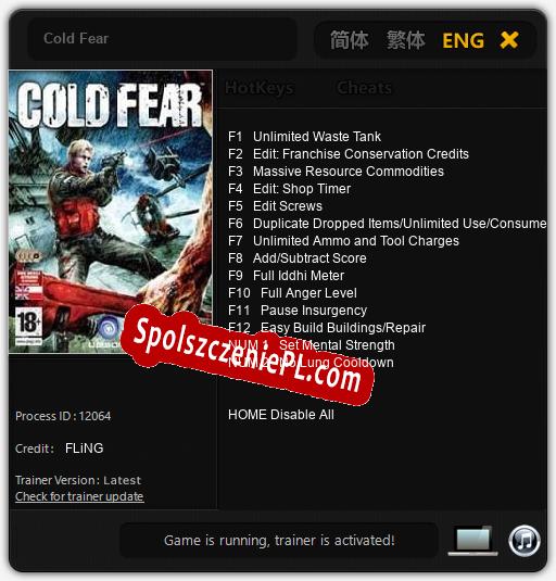 Cold Fear: Treinador (V1.0.48)