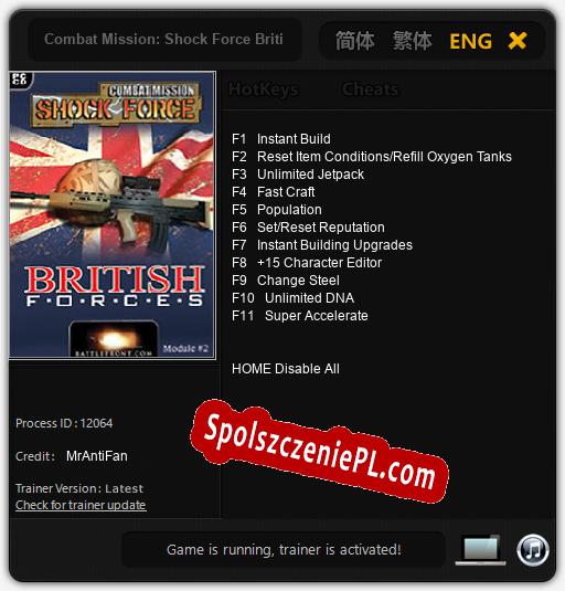 Combat Mission: Shock Force British Forces: Treinador (V1.0.88)