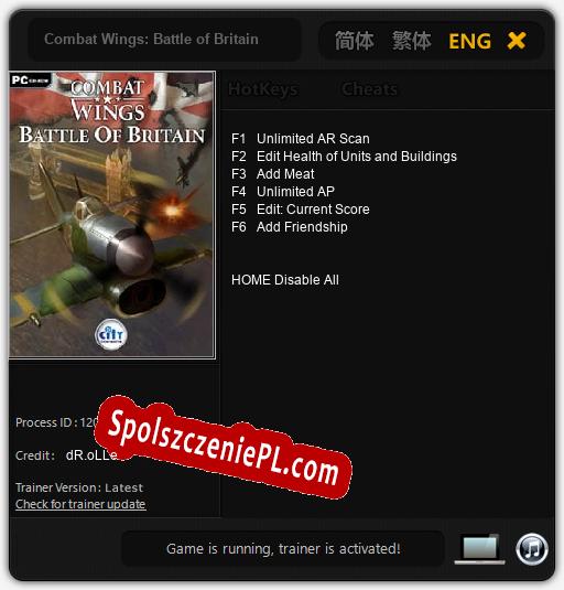 Combat Wings: Battle of Britain: Treinador (V1.0.45)