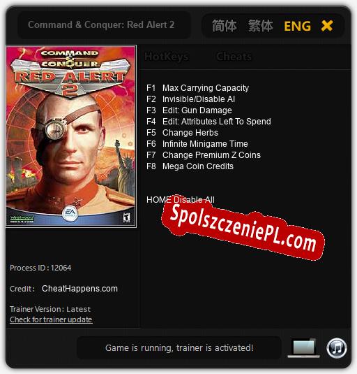 Treinador liberado para Command & Conquer: Red Alert 2 [v1.0.4]