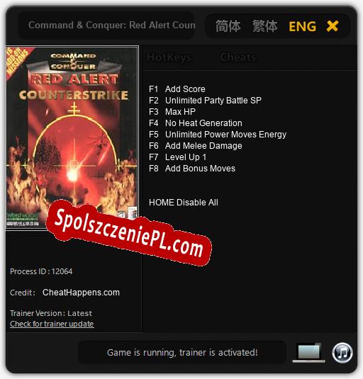 Command & Conquer: Red Alert Counterstrike: Cheats, Trainer +8 [CheatHappens.com]