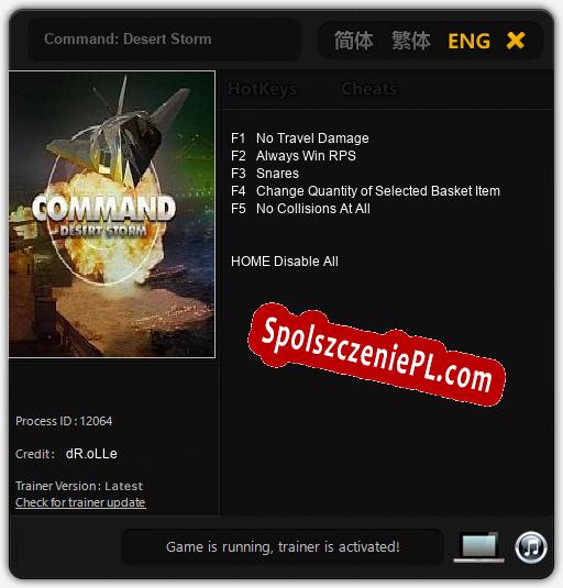 Command: Desert Storm: Treinador (V1.0.29)