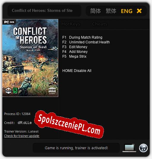 Conflict of Heroes: Storms of Steel: Cheats, Trainer +5 [dR.oLLe]