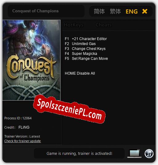 Conquest of Champions: Treinador (V1.0.93)