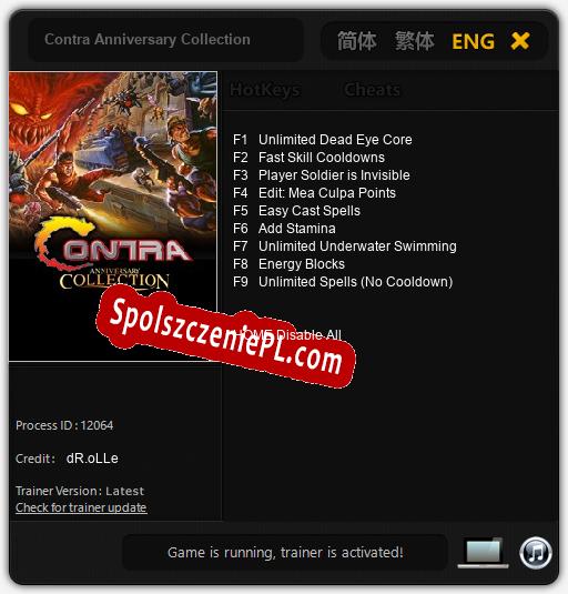 Contra Anniversary Collection: Trainer +9 [v1.9]