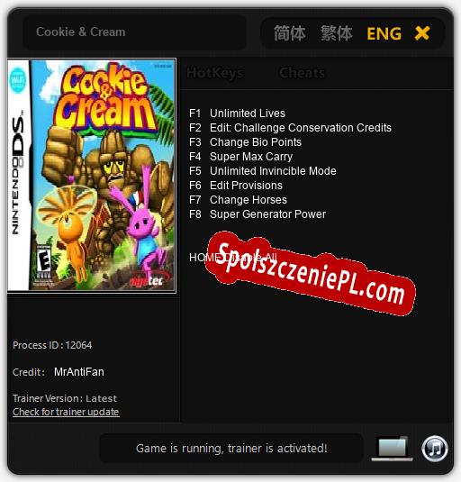 Cookie & Cream: Cheats, Trainer +8 [MrAntiFan]