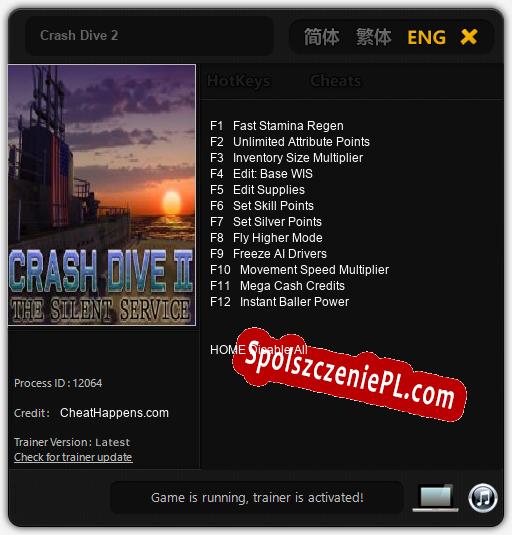 Crash Dive 2: Trainer +12 [v1.9]