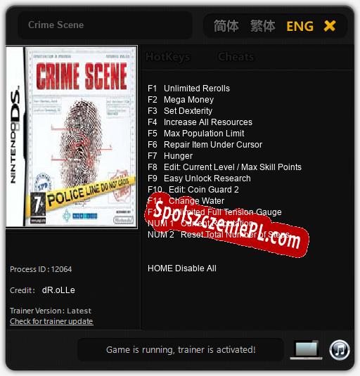 Crime Scene: Trainer +14 [v1.5]