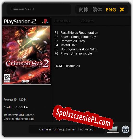 Treinador liberado para Crimson Sea 2 [v1.0.6]