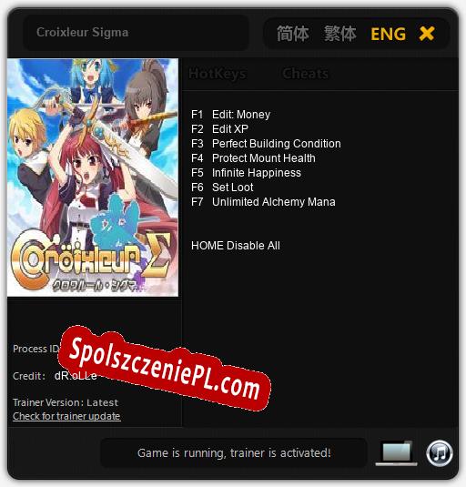 Croixleur Sigma: Trainer +7 [v1.7]